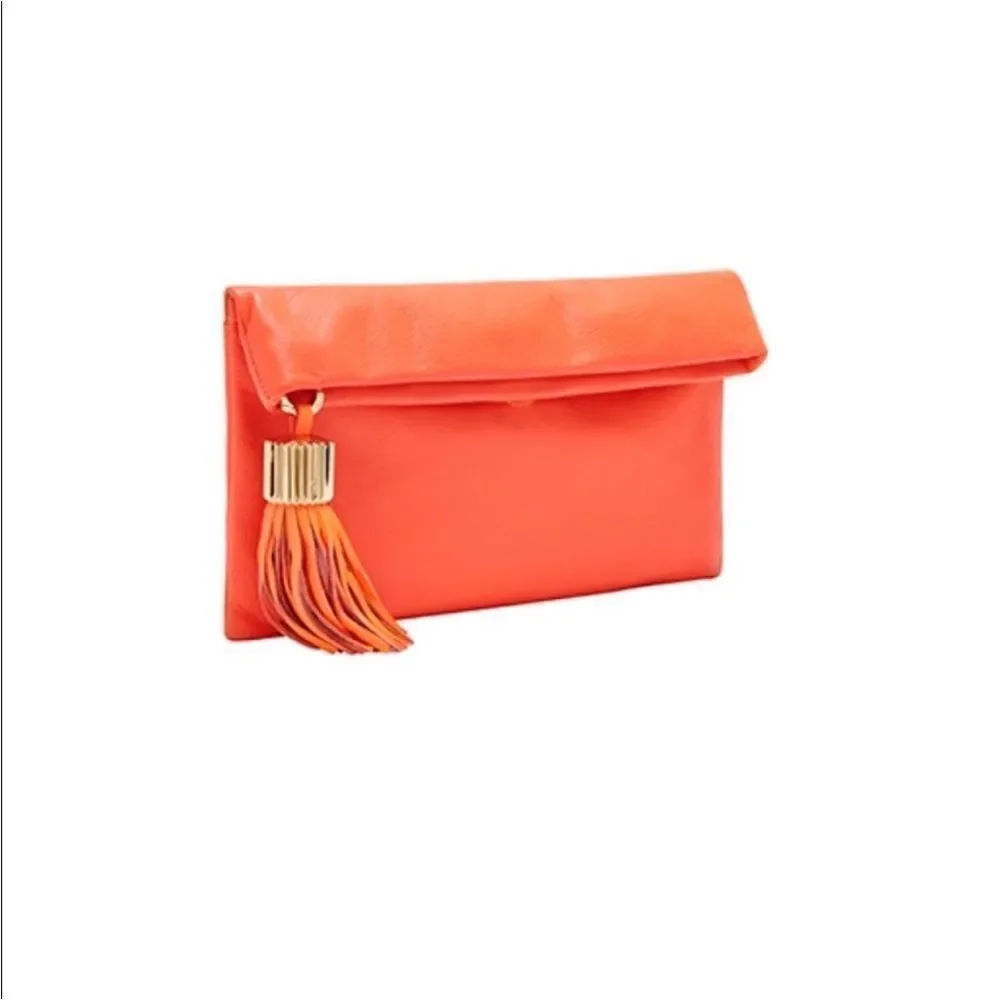 India Hicks Carmen Clutch - Flamingo - NEW